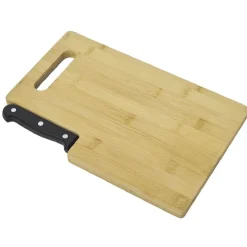 Planche à découper en bambou avec couteau < Gifi Discount