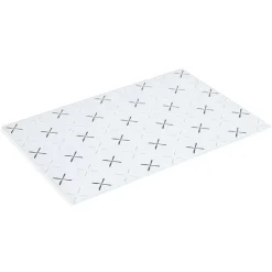 Planche à découper en verre blanc motif noir 30x38cm < Gifi