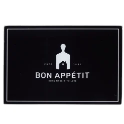 Planche à découper en verre noir Bon appétit 20x30cm < Gifi Best