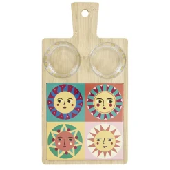 Planche de présentation apéritif bambou avec 2 ramequins 32x17x1cm < Gifi Best