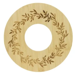 Planche de présentation en bois gravé motif couronne L25X25XH1,2 cm < Gifi