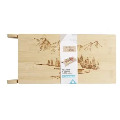 Planche de service bambou forme luge 32X14,5cm < Gifi Outlet