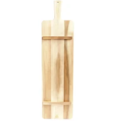 Planche de service XL en bois d'acacia avec pied 20x75cm