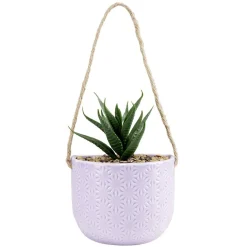 Plante artificielle pot céramique avec corde < Gifi Outlet