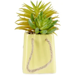 Plante artificielle pot céramique avec corde < Gifi Outlet