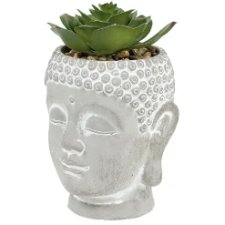 Plante artificielle tête de bouddha ciment