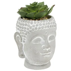 Plante artificielle tête de bouddha ciment