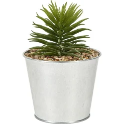 Plante grasse artificelle pot en zinc
