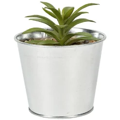 Plante grasse artificelle pot en zinc