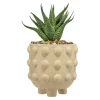 Plante grasse artificielle pot rond céramique beige Ø12xH28cm (2 modèles) < Gifi New