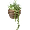 Plante verte artificielle dans pot ciment marron Ø14xH19cm < Gifi Hot