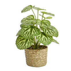 Plante verte artificielle en pot panier Ø12xH30cm - 2 modèles < Gifi Hot