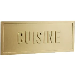 Plaque déco murale dorée