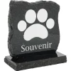 Plaque funéraire motif patte de Chien 18xH18cm noir < Gifi
