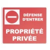 Plaque signalétique "Propriété privée" - 24x20 cm