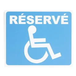 Plaque signalétique "Réservé, mobilité réduite" - 24x20 cm < Gifi