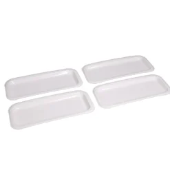 Plat à cake x4 en carton blanc 15,5x34cm