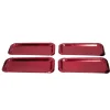 Plat à cake x4 en carton rouge 15,5x34cm