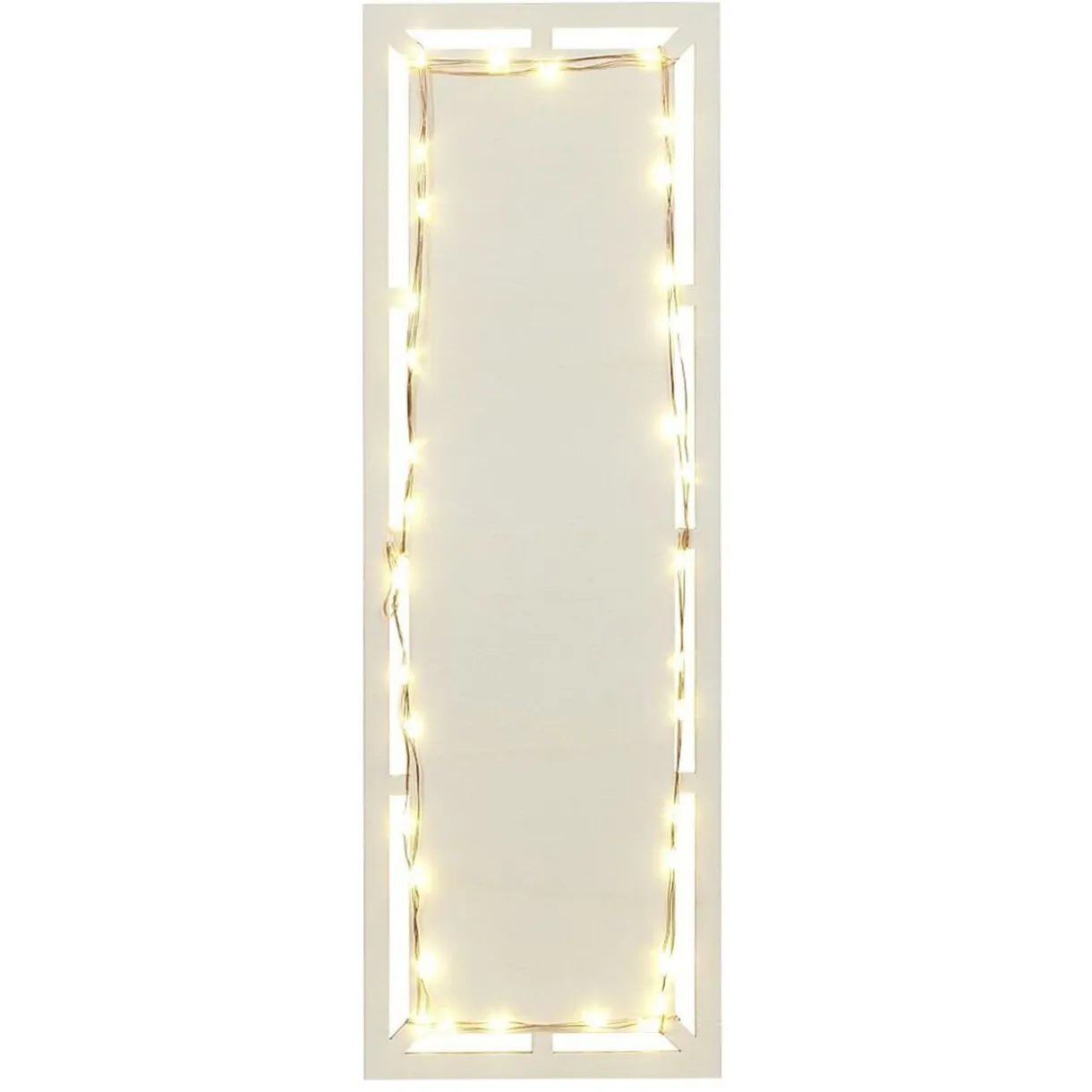 Plat de présentation à LED 30x12cm bois beige < Gifi New