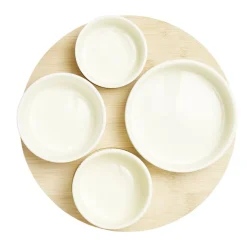 Plateau apéritif rond en bambou Ø22xH5,6cm avec 4 coupelles < Gifi Hot