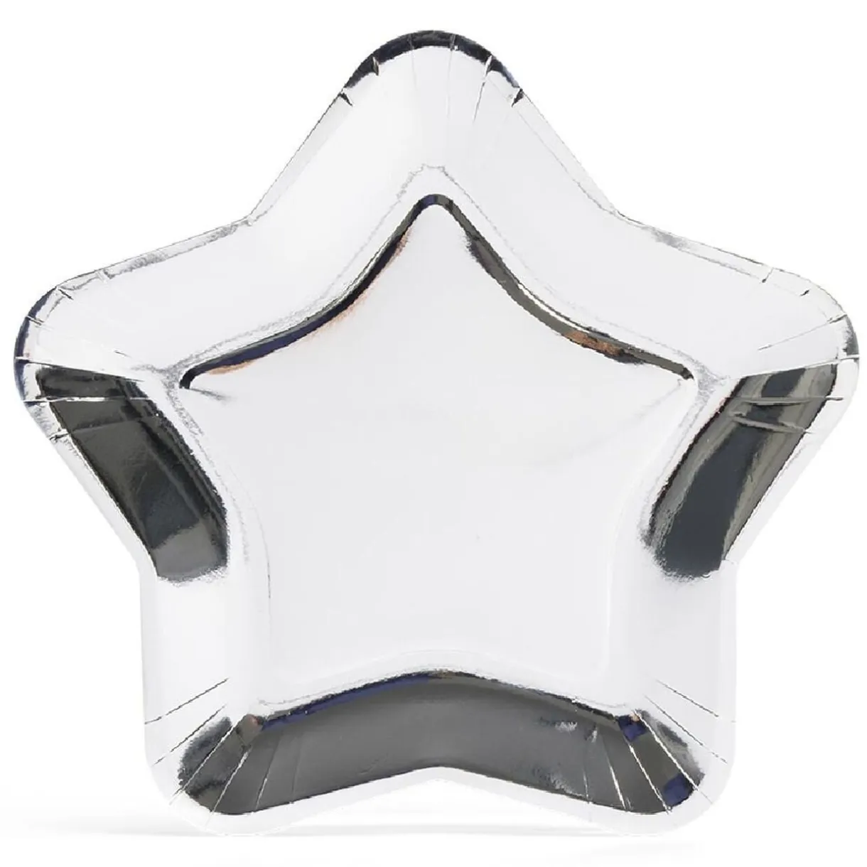 Plateau carton étoile argenté Ø24,5cm x6 < Gifi Best