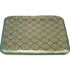 Plateau carton x6 rectangulaire New Mirage arabesque vert et doré 31x33cm