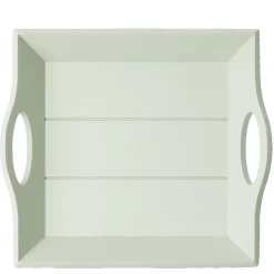 Plateau décoratif en bois avec poignée 22,5x20xH4cm (3 modèles)