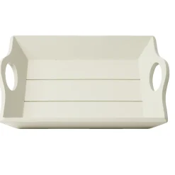Plateau décoratif en bois avec poignée 22,5x20xH4cm (3 modèles)