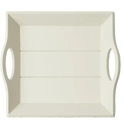Plateau décoratif en bois avec poignée 22,5x20xH4cm (3 modèles)