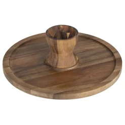 Plateau de présentation bois avec cloche en verre réversible Ø30cm < Gifi Online