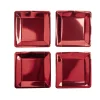 Plateau de présentation carré x4 en carton métallisé rouge 23x23cm < Gifi Hot