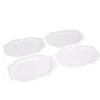 Plateau de présentation ovale x4 en carton blanc 25x34cm