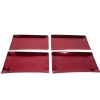 Plateau de présentation rectangulaire x4 carton métallisé rouge 28x38cm < Gifi Online