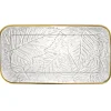 Plateau de service arabesque Sabah plastique transparent et doré L34cm < Gifi New