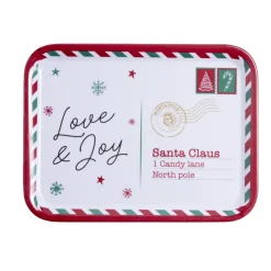 Plateau de service rectangulaire Noël mélaminé motif carte postale 19x37,5cm < Gifi Hot