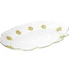 Plateau de service transparent et fleur jaune doré Ø32xH3cm < Gifi Best