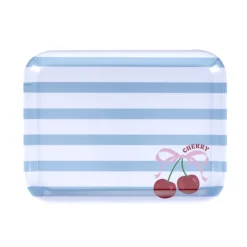 Plateau en mélaminé avec motif cerise 29x22xH1,5cm < Gifi Online