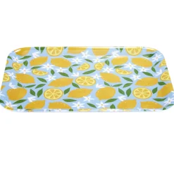 Plateau en mélaminé avec motif citron 29x22xH1,5cm < Gifi Online