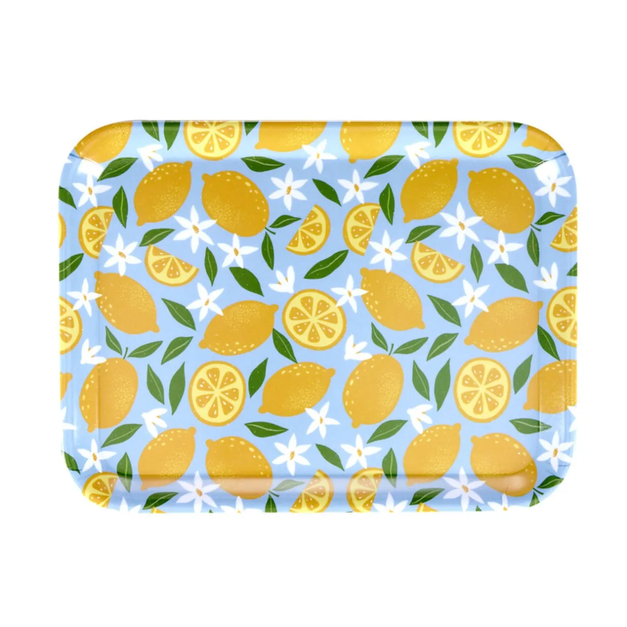 Plateau en mélaminé avec motif citron 29x22xH1,5cm < Gifi Online