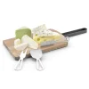 Plateau à fromage en bois avec 3 ustensiles inox 16x39cm