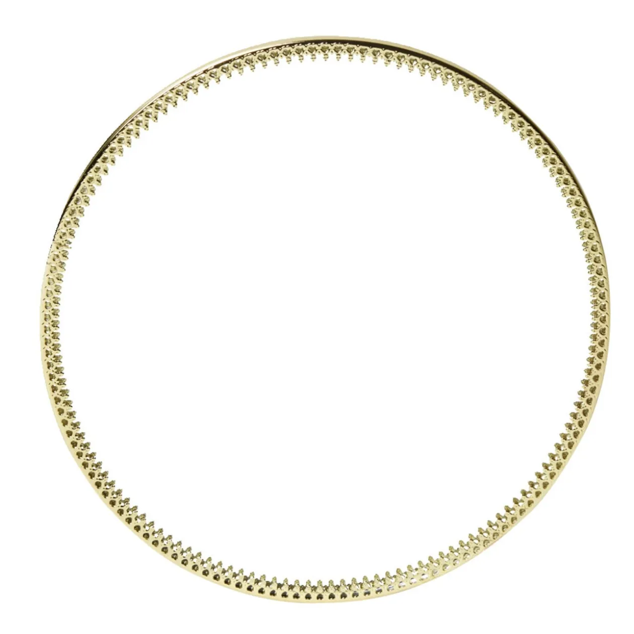 Plateau miroir support bougie en fer doré ou argenté Ø20cm (2 modèles)