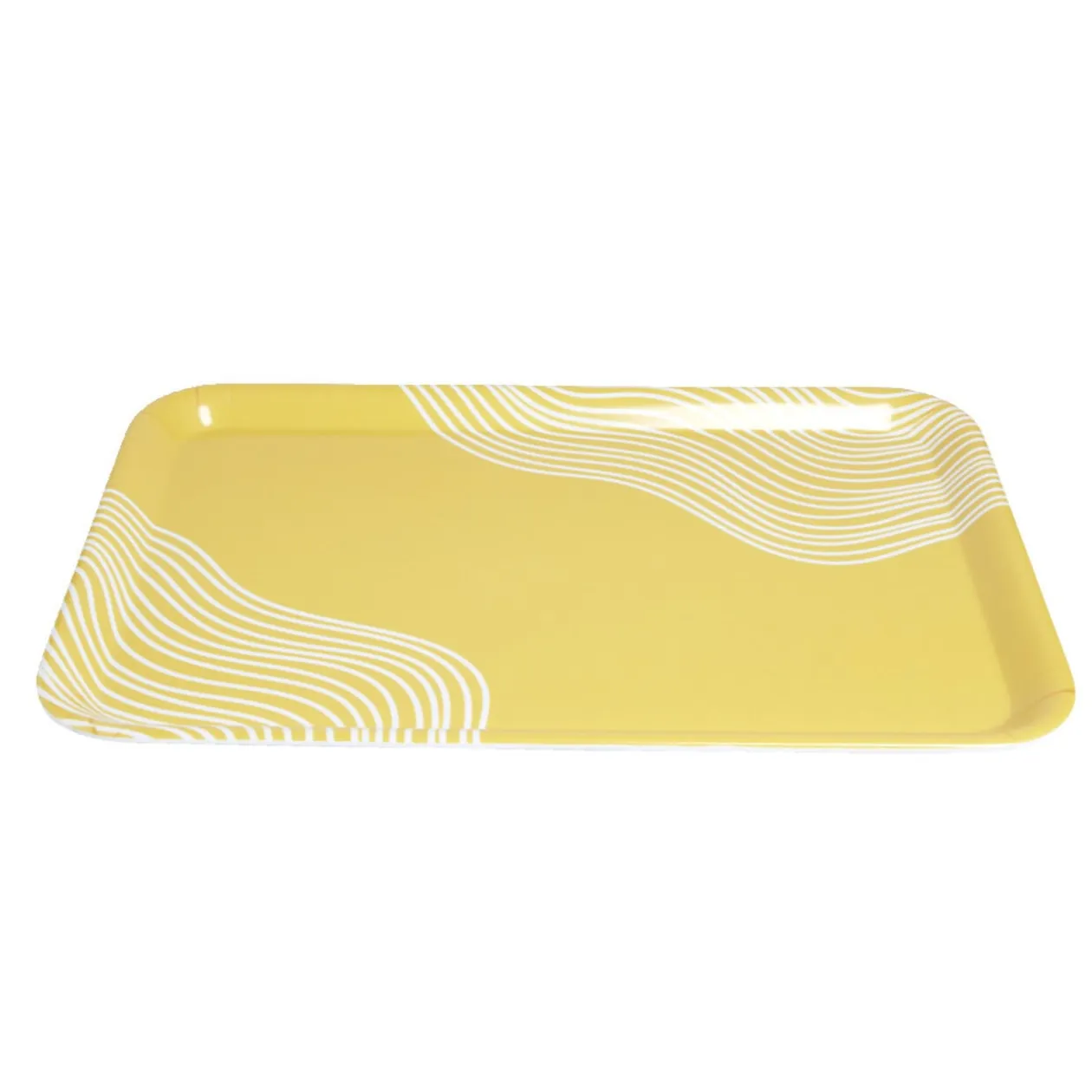 Plateau mélaminé jaune 45,2x31,4x2cm