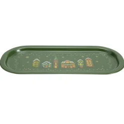 Plateau métal Wonderful vert 15x35cm