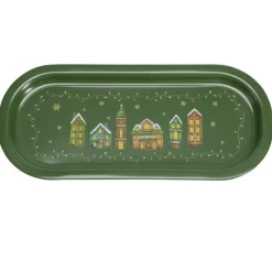 Plateau métal Wonderful vert 15x35cm
