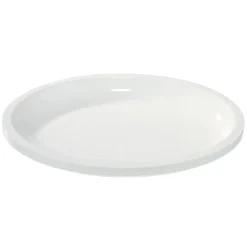Plateau ovale plastique x10 blanc 25,5x19cm