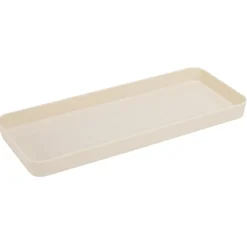 Plateau rectangulaire beige plastique 26x11xH2cm < Gifi Sale