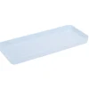 Plateau rectangulaire bleu plastique 26x11xH2cm