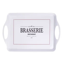 Plateau rectangulaire brasserie restaurant blanc 34x50,5cm