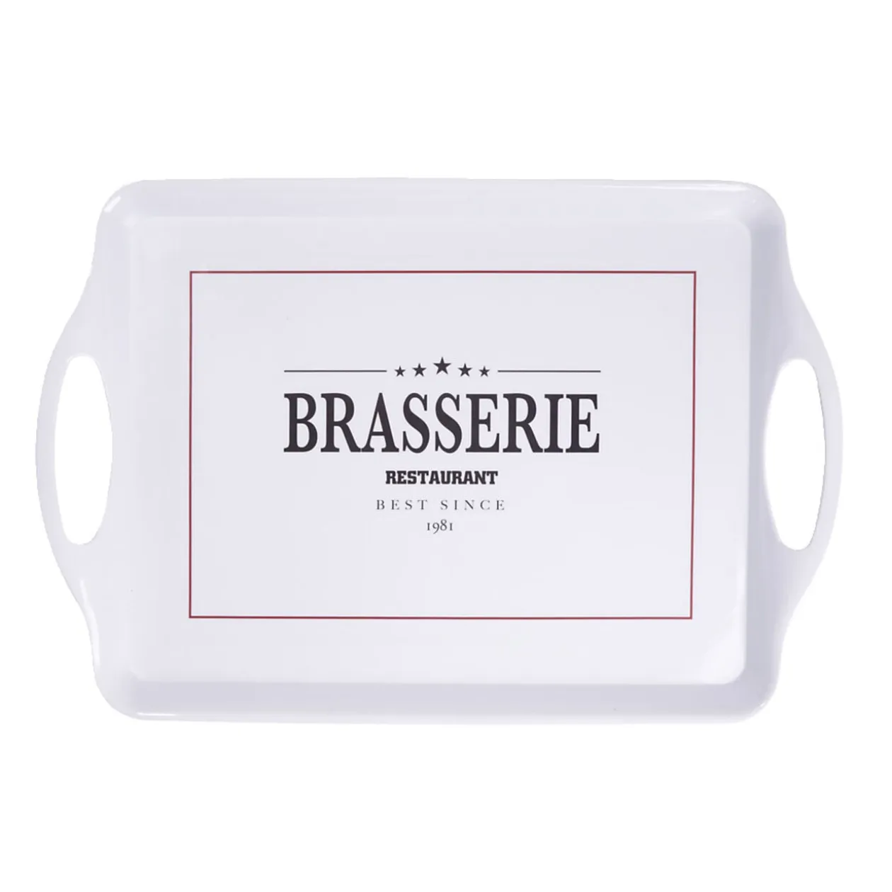 Plateau rectangulaire brasserie restaurant blanc 34x50,5cm