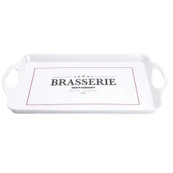 Plateau rectangulaire brasserie restaurant blanc 34x50,5cm